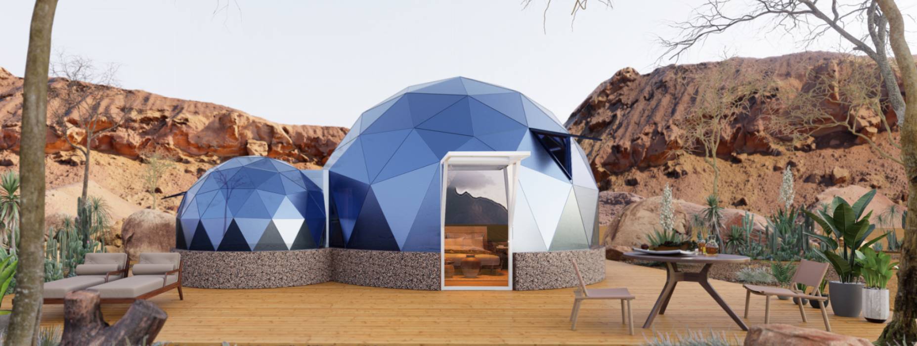 克山县球形智能光伏玻璃星空房